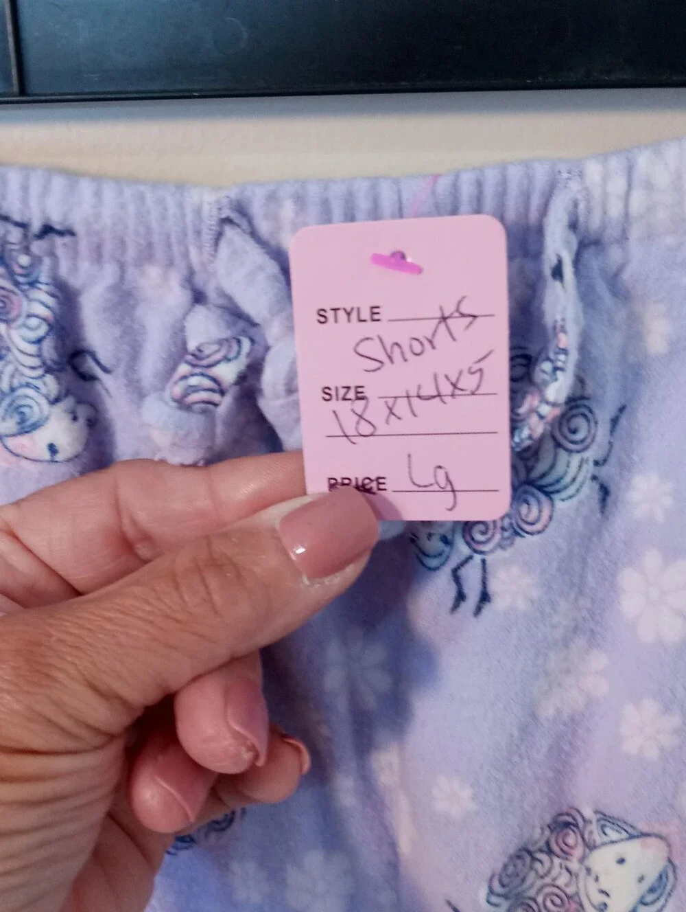 NWT Large Jammies Purple Sheep Short Sleeve Pajama Set